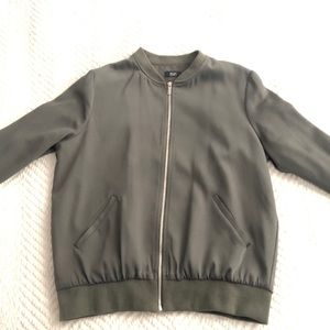 River Island Bomber Jacket in Olive /Army Green